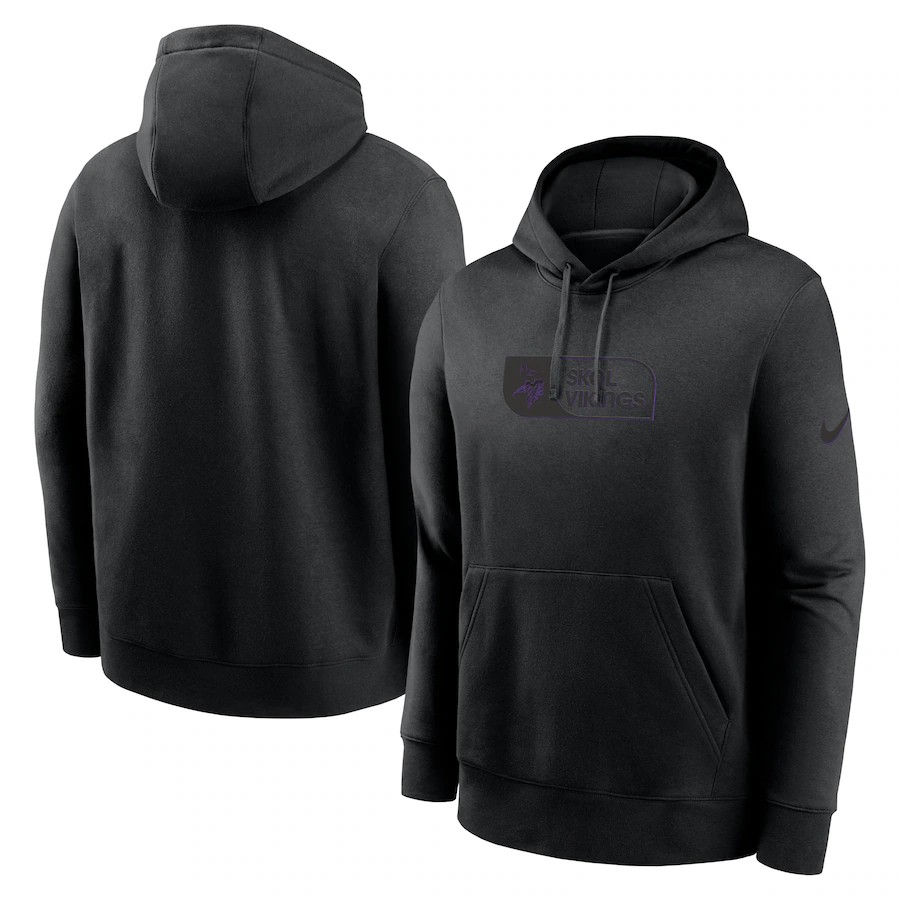 Men minnesota vikings black style #8 2024 NFL hoodie